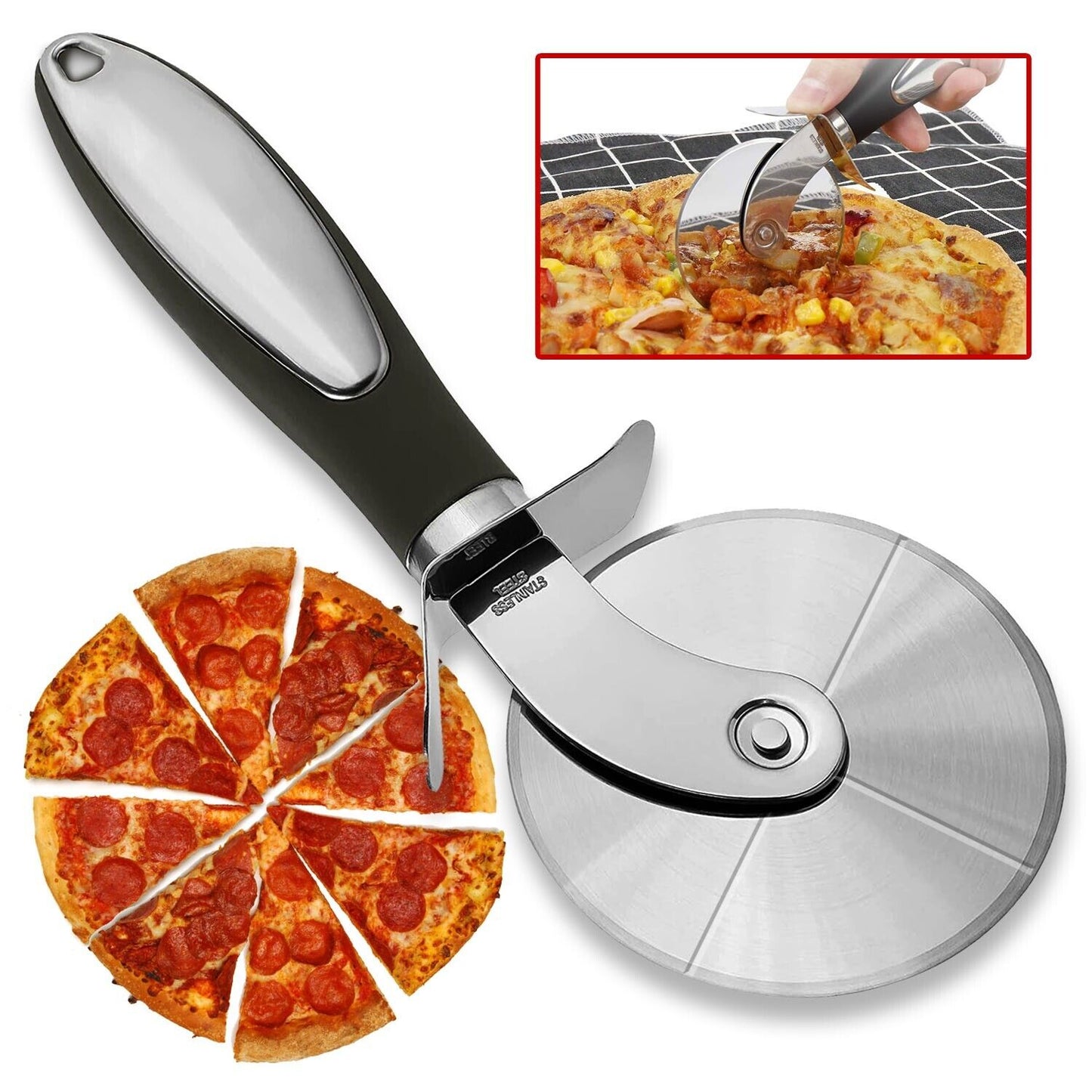 Pizza Cutter WheelPizza Cutter Stainless Steel Pizza Cutter Wheel Super  Pizza Slicer