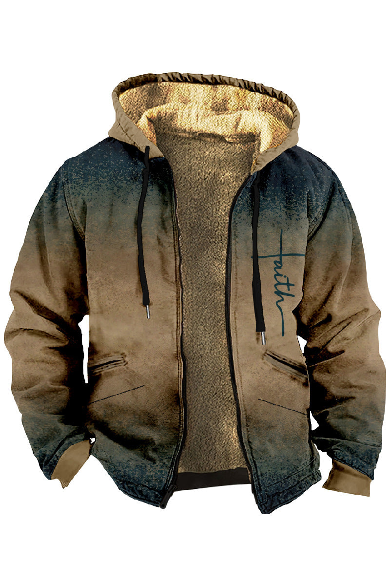 Men's Double-layer Thick Velvet Cotton-padded Jacket Thermal Cotton Coat